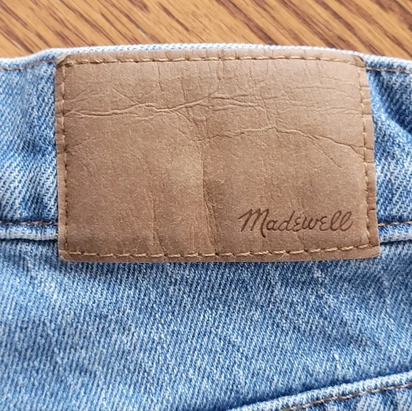 MADEWELL THE PERFECT VINTAGE JEANS HIGH RISE COMFORT STRETCH RAW HEM 25 PETITE - Picture 8 of 13